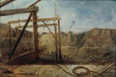 Construction of Seaham Harbour, 1830-Robert Mackreth-Framed Premier Image Canvas