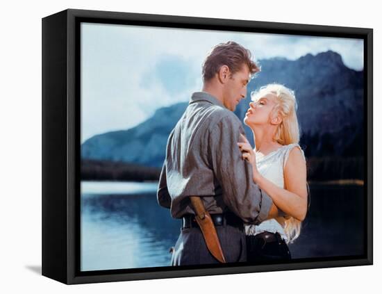 Robert Mitchum, Marilyn Monroe. "River of No Return" 1954, Directed by Otto Preminger-null-Framed Premier Image Canvas