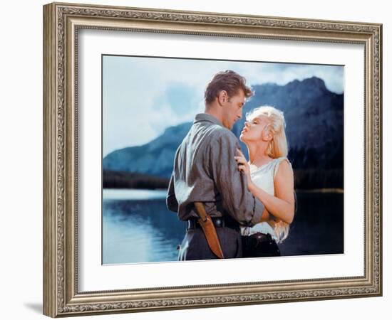 Robert Mitchum, Marilyn Monroe. "River of No Return" 1954, Directed by Otto Preminger-null-Framed Photographic Print