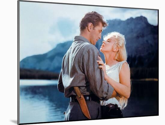 Robert Mitchum, Marilyn Monroe. "River of No Return" 1954, Directed by Otto Preminger-null-Mounted Photographic Print
