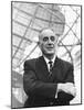 Robert Moses in Front of the New York's World Fair Signature Structure, the Unisphere-null-Mounted Photo
