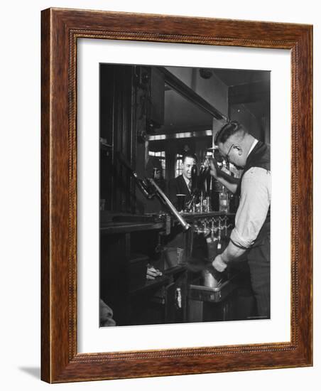 Robert Neve Buying Round of Beer at Bar-Hans Wild-Framed Photographic Print