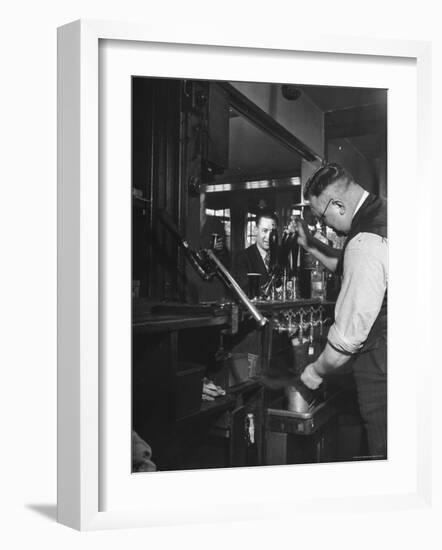 Robert Neve Buying Round of Beer at Bar-Hans Wild-Framed Photographic Print