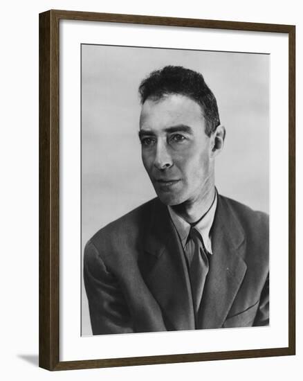 Robert Oppenheimer, Atomic Physicist and Head the Manhattan Project's Secret Weapons Laboratory-null-Framed Photo