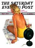"Sunlamp," Saturday Evening Post Cover, March 4, 1939-Robert P. Archer-Framed Giclee Print