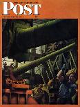 "Gun Factory," Saturday Evening Post Cover, November 18, 1944-Robert Riggs-Framed Giclee Print