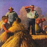"Wheat Harvest," Country Gentleman Cover, July 1, 1943-Robert Riggs-Giclee Print