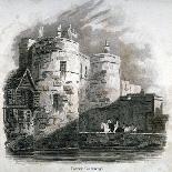 South View of the Tower of London with Figures on Horseback, C1810-Robert Sands-Framed Giclee Print