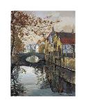 Brugge Reflections-Robert Schaar-Stretched Canvas