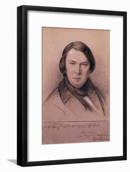 Robert Schumann, German Composer, Mid-19th Century-Jean Joseph Bonaventure Laurens-Framed Giclee Print