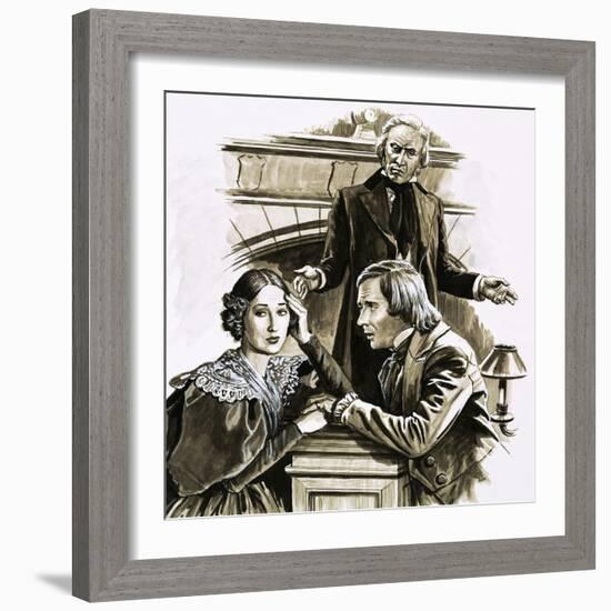 Robert Schumann's Proposal to Pianist Clara Wieck Was a Turning Point in His Life-Roger Payne-Framed Giclee Print