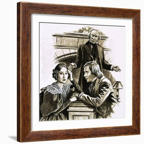 Robert Schumann's Proposal to Pianist Clara Wieck Was a Turning Point in His Life-Roger Payne-Framed Giclee Print