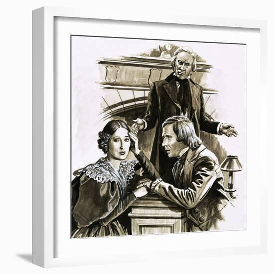 Robert Schumann's Proposal to Pianist Clara Wieck Was a Turning Point in His Life-Roger Payne-Framed Giclee Print