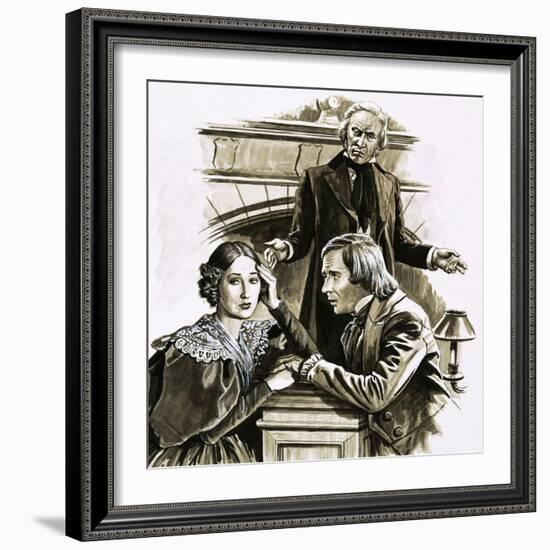 Robert Schumann's Proposal to Pianist Clara Wieck Was a Turning Point in His Life-Roger Payne-Framed Giclee Print