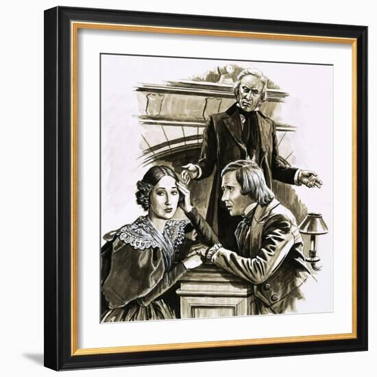 Robert Schumann's Proposal to Pianist Clara Wieck Was a Turning Point in His Life-Roger Payne-Framed Giclee Print