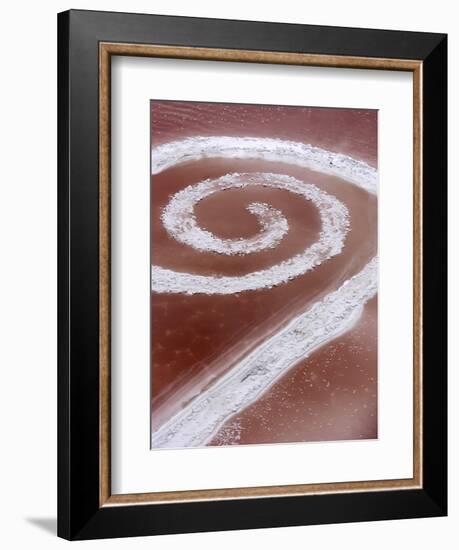 Robert Smithson's Spiral Jetty in the Great Salt Lake-null-Framed Premium Photographic Print