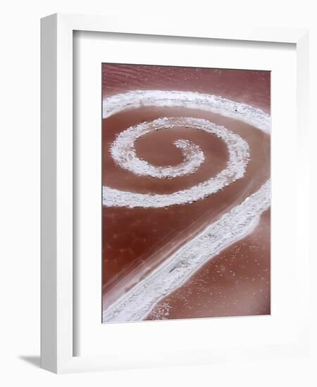Robert Smithson's Spiral Jetty in the Great Salt Lake-null-Framed Premium Photographic Print