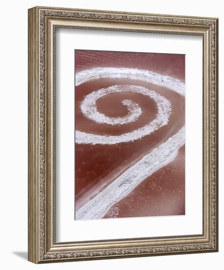 Robert Smithson's Spiral Jetty in the Great Salt Lake-null-Framed Photographic Print