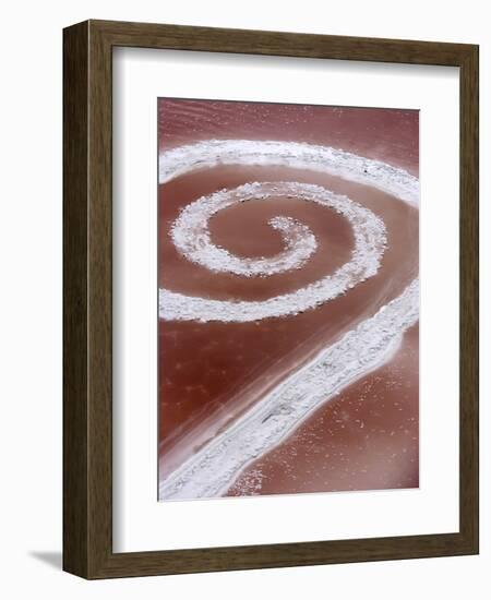 Robert Smithson's Spiral Jetty in the Great Salt Lake-null-Framed Photographic Print