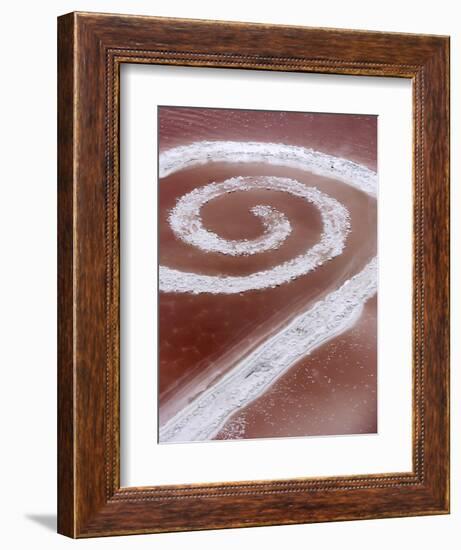 Robert Smithson's Spiral Jetty in the Great Salt Lake-null-Framed Photographic Print