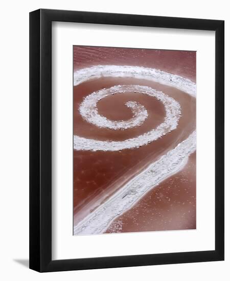 Robert Smithson's Spiral Jetty in the Great Salt Lake-null-Framed Photographic Print