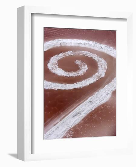 Robert Smithson's Spiral Jetty in the Great Salt Lake-null-Framed Photographic Print