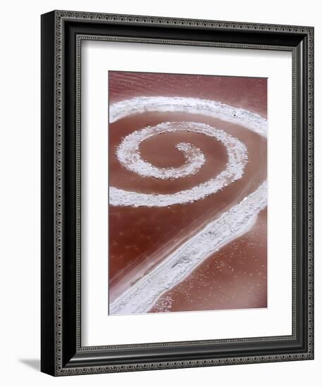 Robert Smithson's Spiral Jetty in the Great Salt Lake-null-Framed Photographic Print