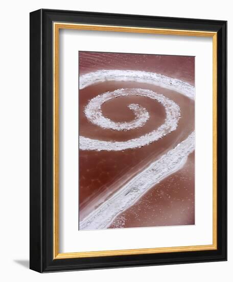 Robert Smithson's Spiral Jetty in the Great Salt Lake-null-Framed Photographic Print