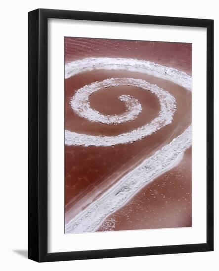 Robert Smithson's Spiral Jetty in the Great Salt Lake-null-Framed Photographic Print