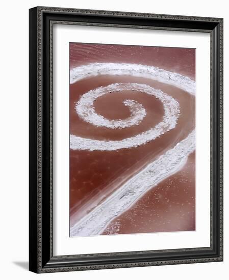 Robert Smithson's Spiral Jetty in the Great Salt Lake-null-Framed Photographic Print