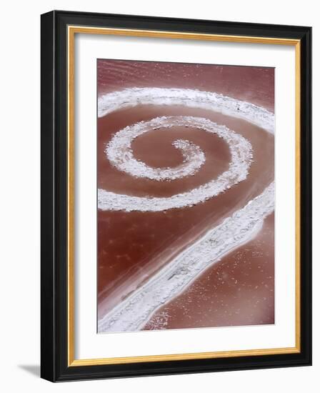 Robert Smithson's Spiral Jetty in the Great Salt Lake-null-Framed Photographic Print