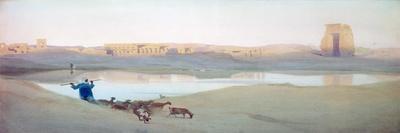 Sacred Lake, Karnak, Egypt, C1900-Robert Talbot Kelly-Giclee Print