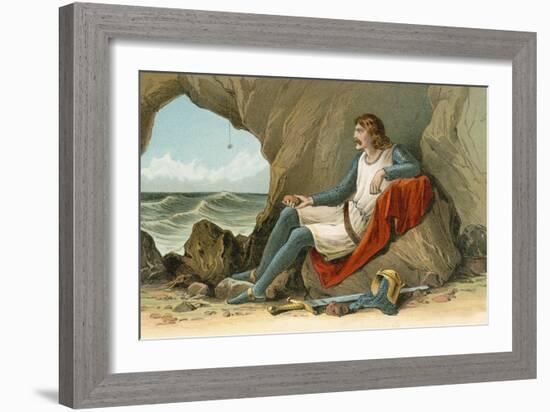 Robert the Bruce and the Spider-English School-Framed Premium Giclee Print