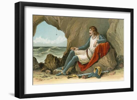 Robert the Bruce and the Spider-English School-Framed Premium Giclee Print