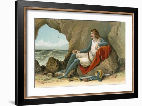 Robert the Bruce and the Spider-English School-Framed Giclee Print