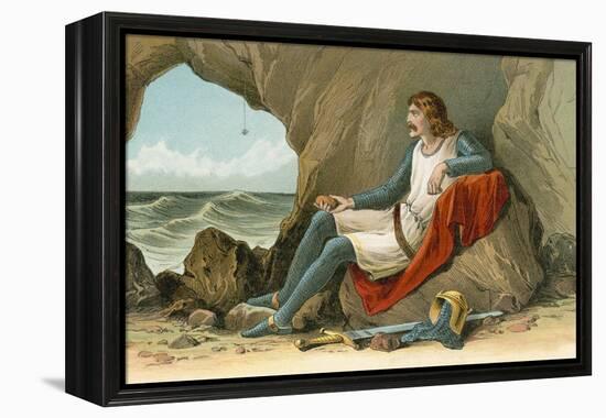 Robert the Bruce and the Spider-English School-Framed Premier Image Canvas