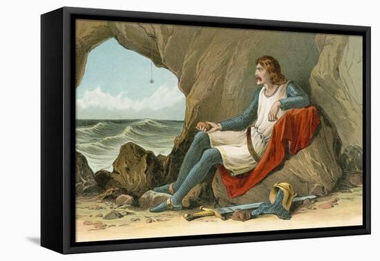 Robert the Bruce and the Spider-English School-Framed Premier Image Canvas