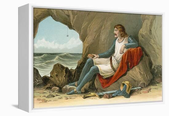 Robert the Bruce and the Spider-English School-Framed Premier Image Canvas