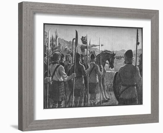 Robert the Bruce Reviewing His Troops before the Battle of Bannockburn, 1314-EBL-Framed Giclee Print
