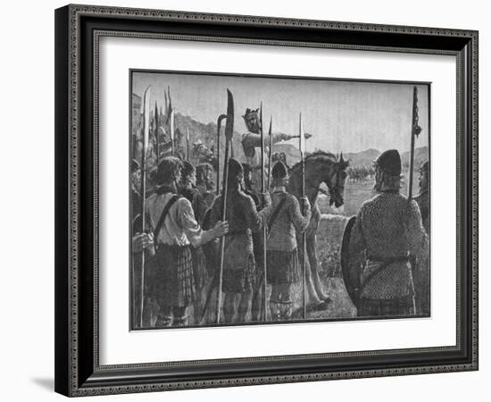 Robert the Bruce Reviewing His Troops before the Battle of Bannockburn, 1314-EBL-Framed Giclee Print