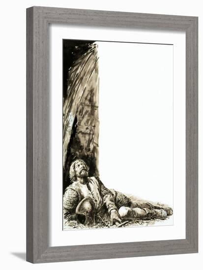 Robert the Bruce Watching a Spider Rebuild its Web-C.l. Doughty-Framed Giclee Print