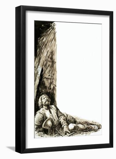 Robert the Bruce Watching a Spider Rebuild its Web-C.l. Doughty-Framed Giclee Print