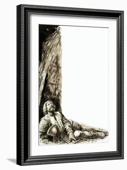 Robert the Bruce Watching a Spider Rebuild its Web-C.l. Doughty-Framed Giclee Print
