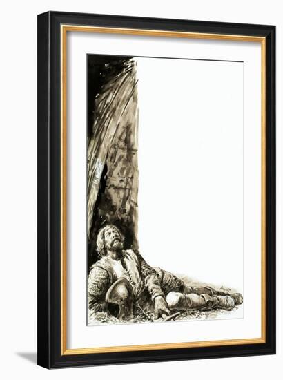 Robert the Bruce Watching a Spider Rebuild its Web-C.l. Doughty-Framed Giclee Print