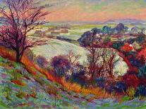 The Downs in Winter-Robert Tyndall-Framed Giclee Print