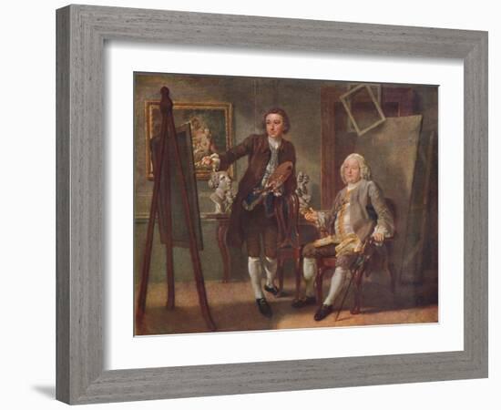 Robert Walpole, First Earl of Orford, K.G., in the Studio of Francis Hayman, R.A.', c1748-1750-Francis Hayman-Framed Giclee Print