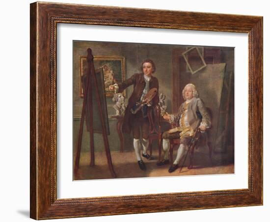 Robert Walpole, First Earl of Orford, K.G., in the Studio of Francis Hayman, R.A.', c1748-1750-Francis Hayman-Framed Giclee Print