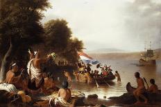 Landing of Henry Hudson, 1608 at Verplanck Point, Near Peekskill, New York-Robert Walter Weir-Framed Giclee Print