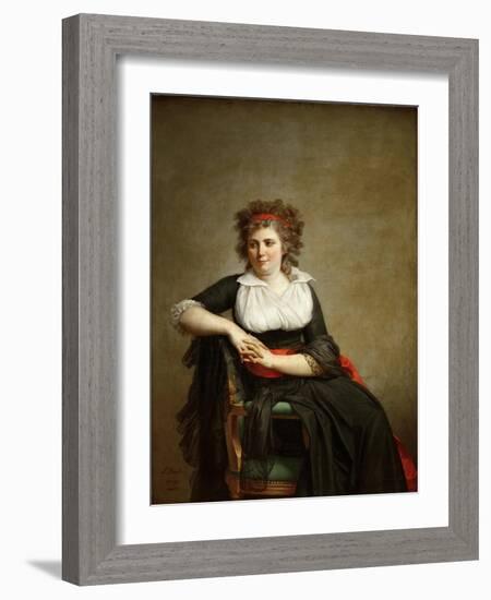 Robertine Tourteau, Marquise D'Orvilliers (1772-186)-Jacques Louis David-Framed Giclee Print