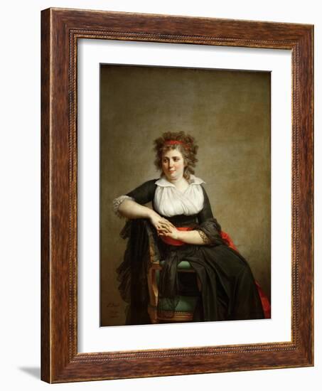 Robertine Tourteau, Marquise D'Orvilliers (1772-186)-Jacques Louis David-Framed Giclee Print